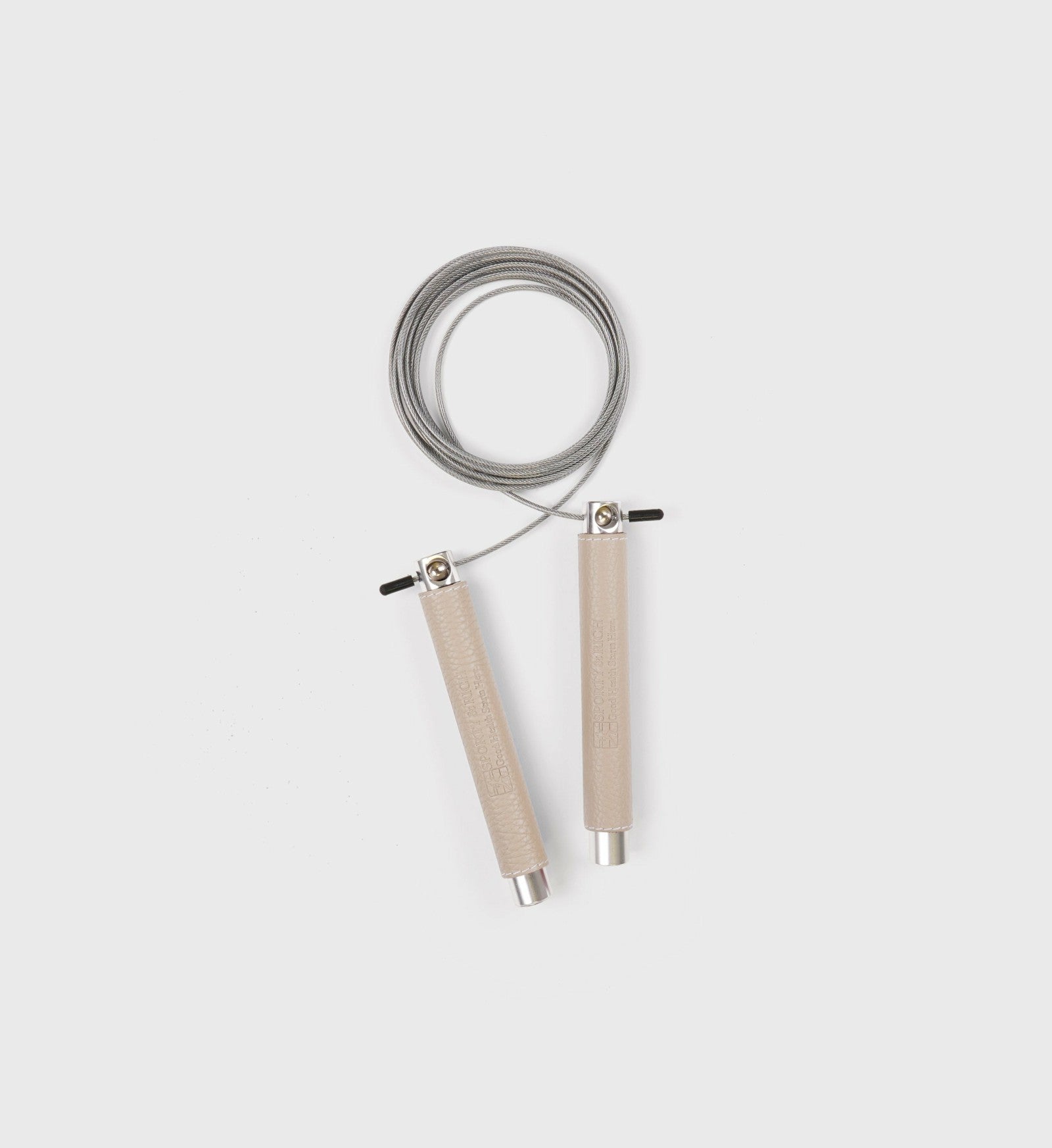 Leather Jump Rope - Hazelnut/White Sporty & Rich For Sale