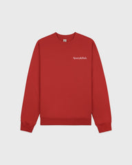 Serif Logo Embroidered Crewneck - Faded Merlot/White Sporty & Rich Outlet
