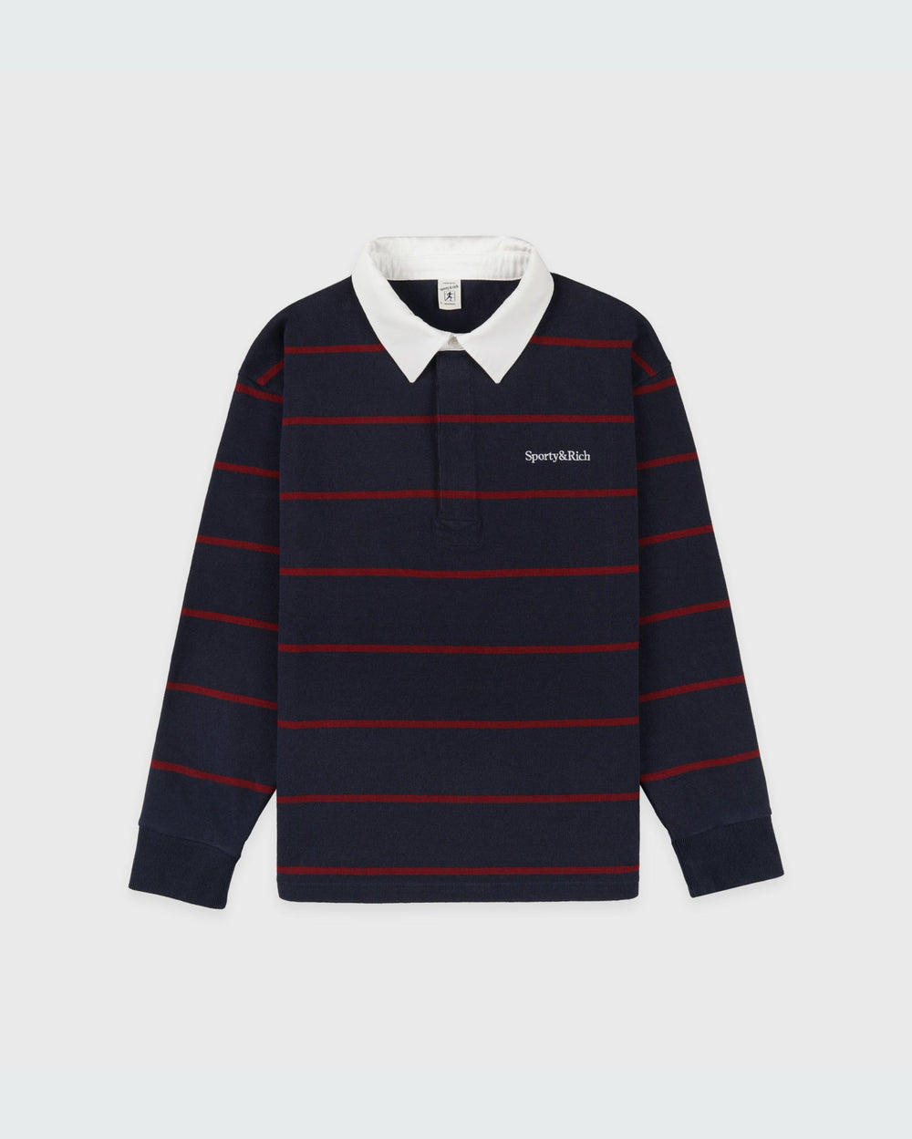 Serif Logo Rugby Polo Men - Dark Navy/White/Merlot Sporty & Rich Sale