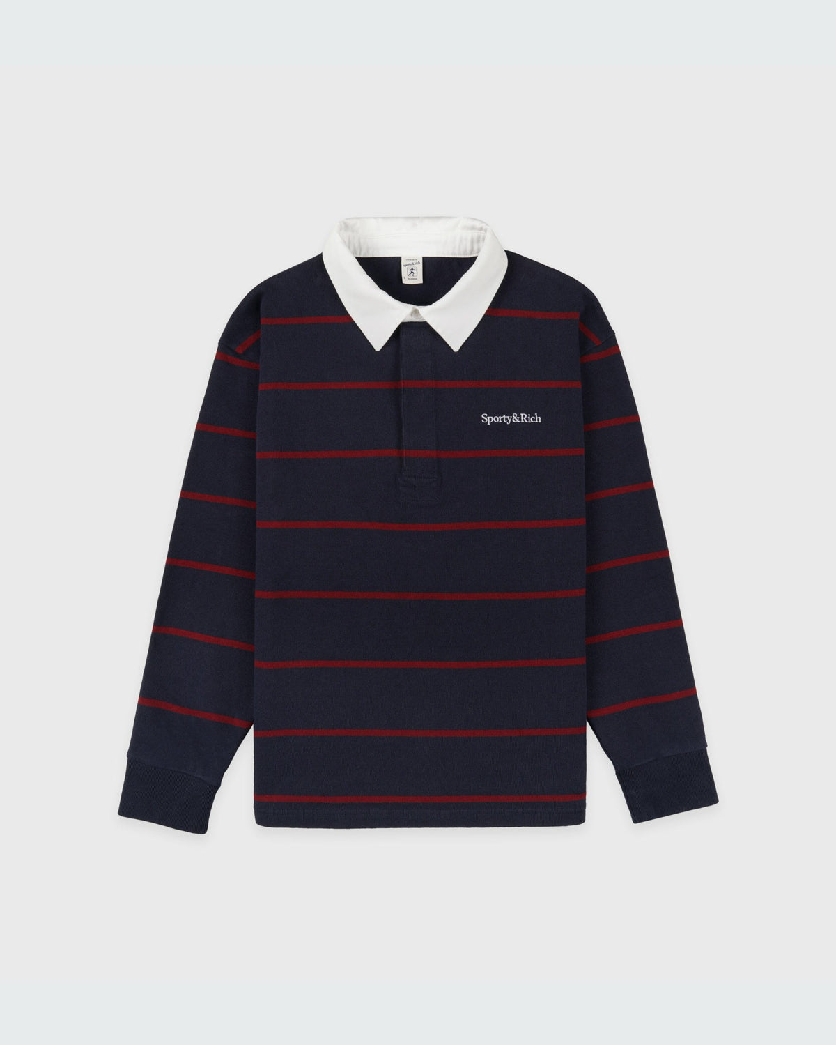 Serif Logo Rugby Polo Men - Dark Navy/White/Merlot Sporty & Rich Sale