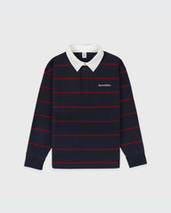 Serif Logo Rugby Polo Men - Dark Navy/White/Merlot Sporty & Rich Sale