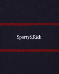 Serif Logo Rugby Polo Men - Dark Navy/White/Merlot Sporty & Rich Sale