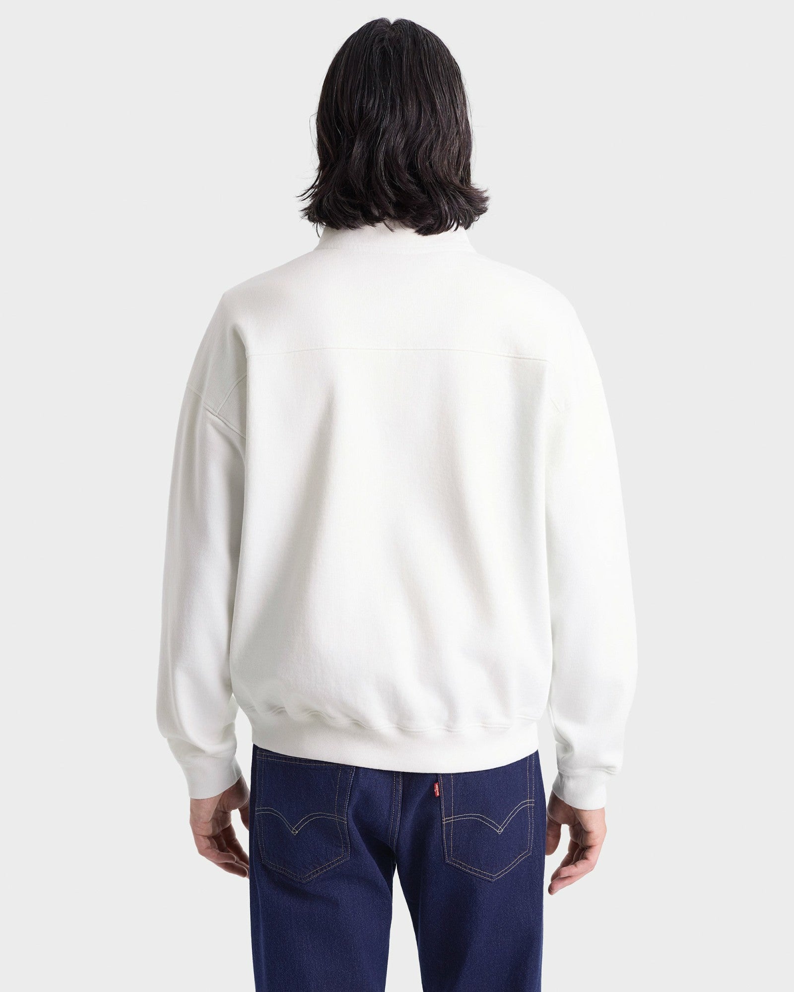 NY Crest Embroidered Quarter zip Men - White Sporty & Rich Online