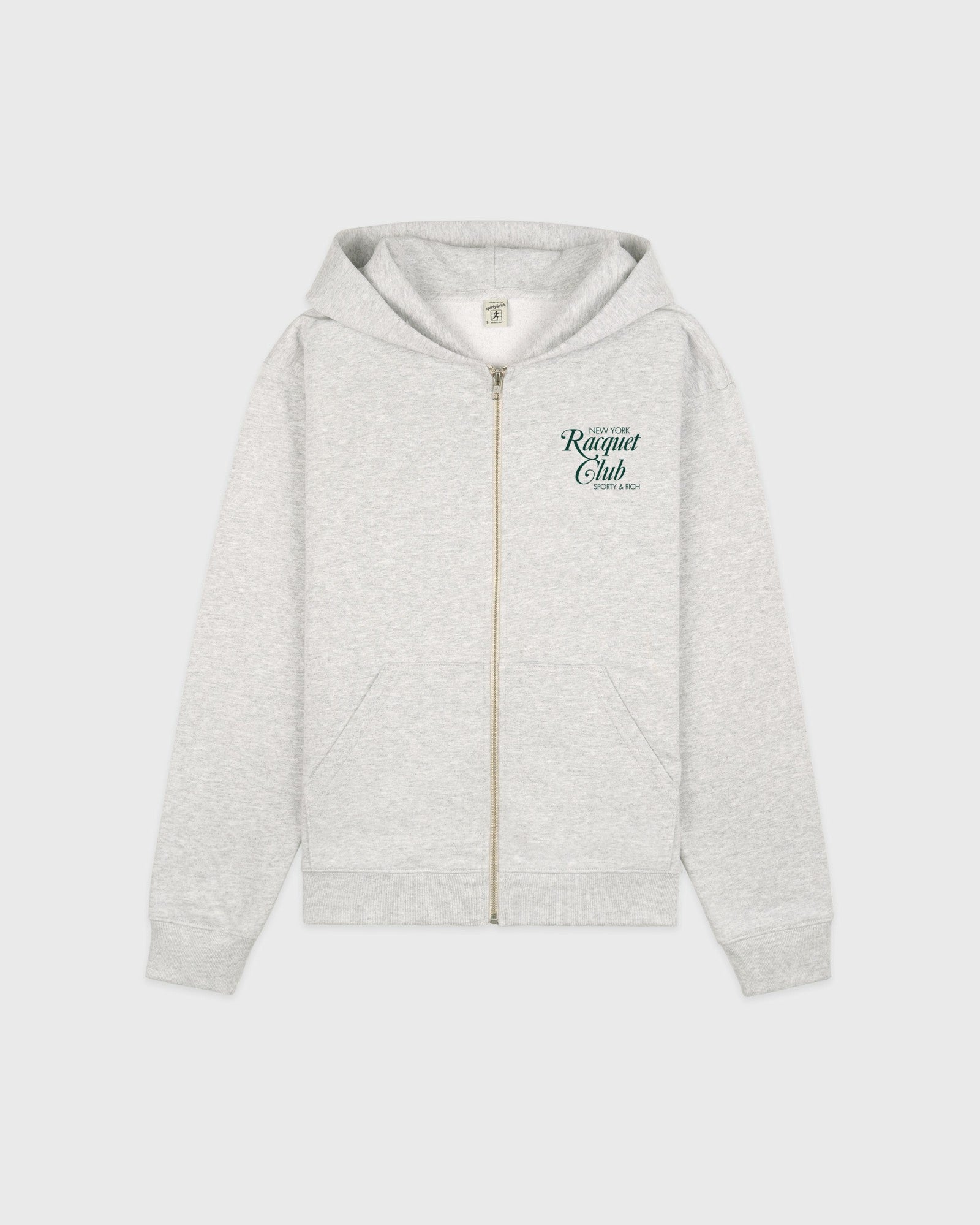 NYRC Zip Hoodie - Heather Gray/Forest Sporty & Rich Discount