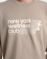 USA Wellness Club Crewneck - Elephant/White Sporty & Rich Outlet