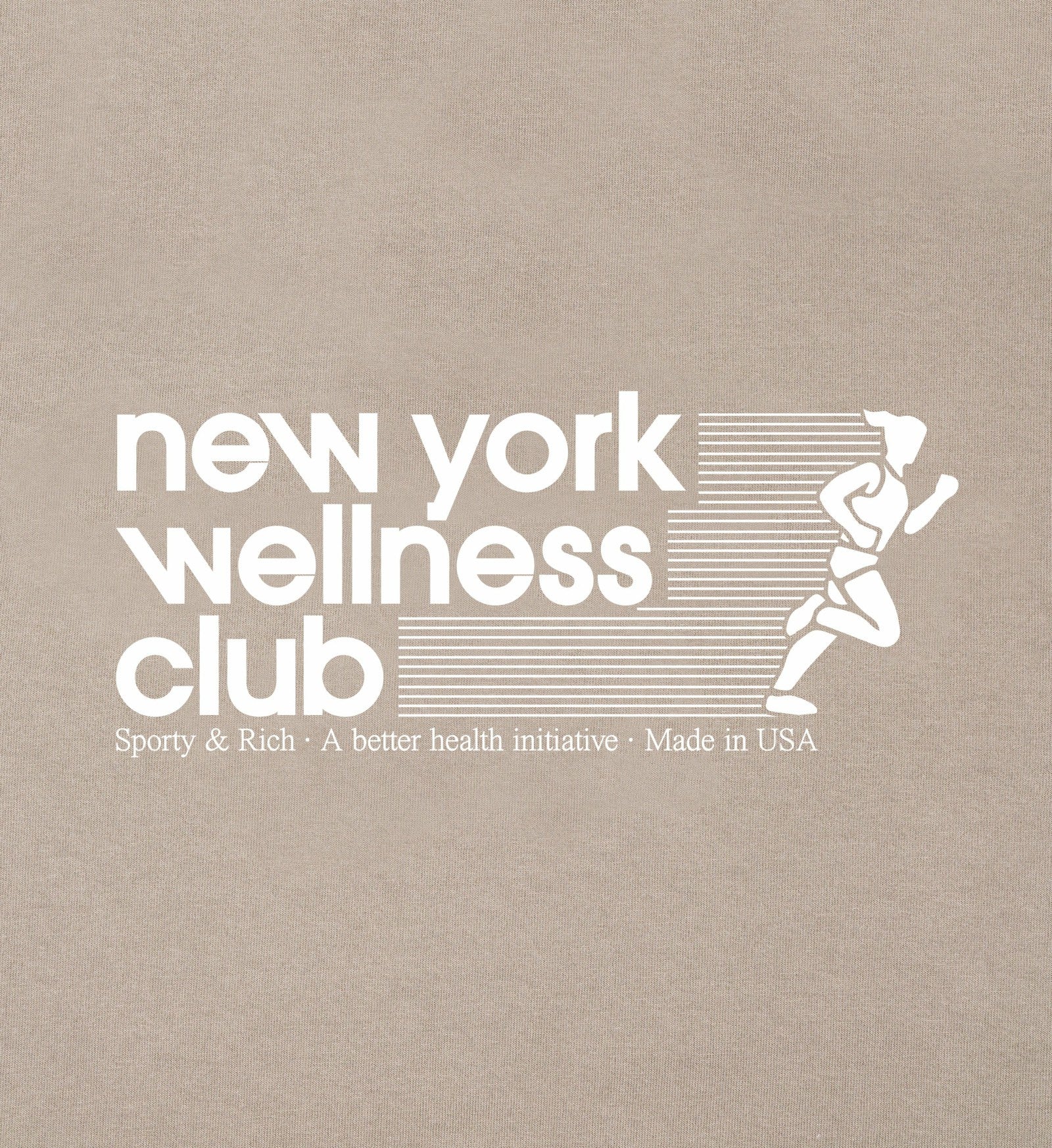 USA Wellness Club Crewneck - Elephant/White Sporty & Rich Outlet