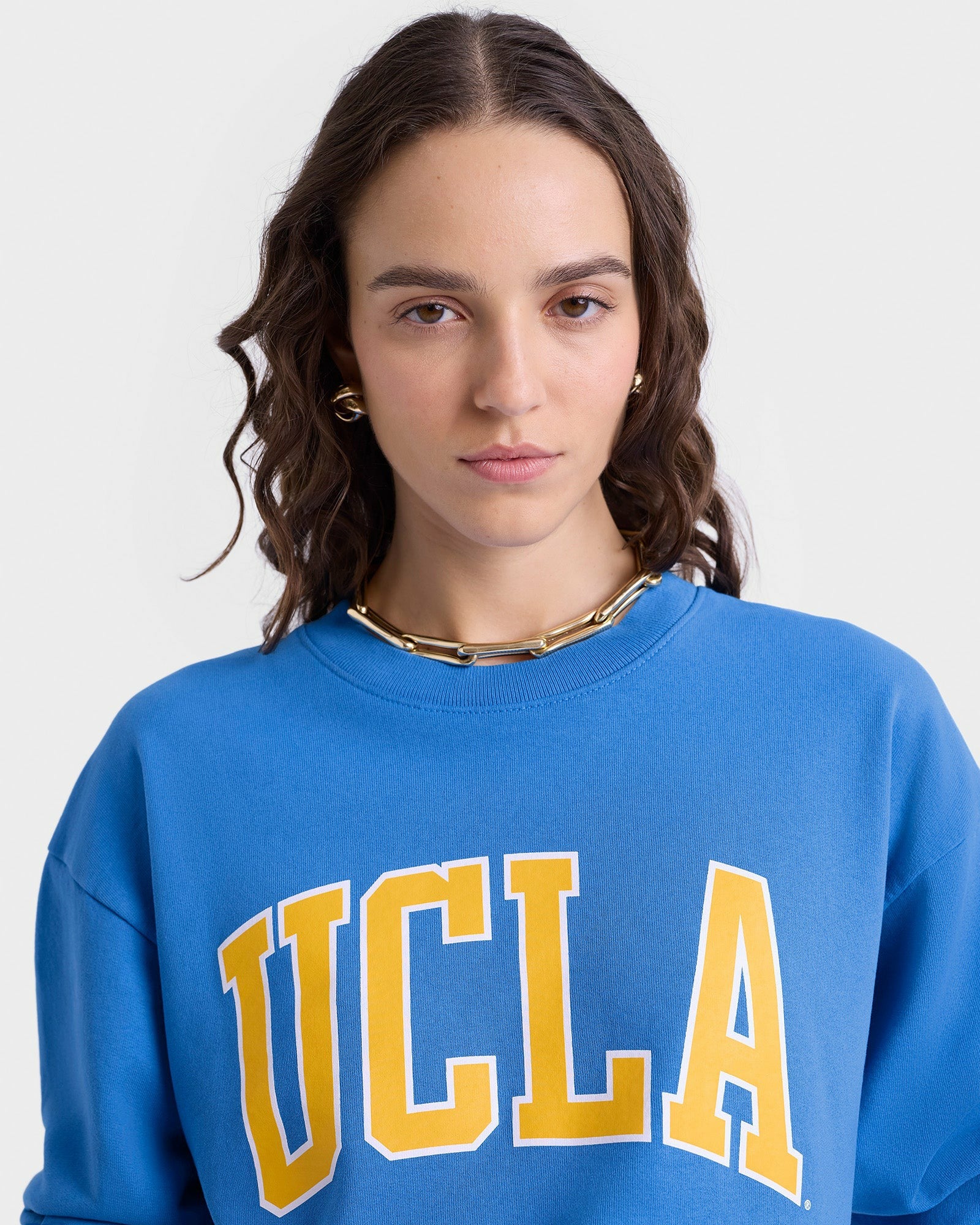 UCLA Ivy Crewneck - Blue/Gold Sporty & Rich Sale