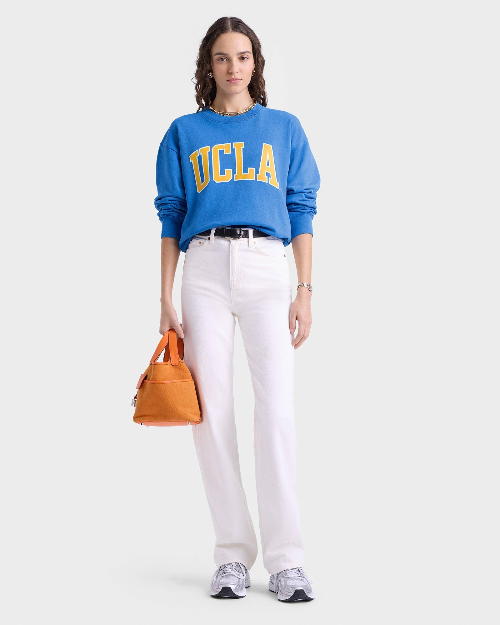 UCLA Ivy Crewneck - Blue/Gold Sporty & Rich Sale