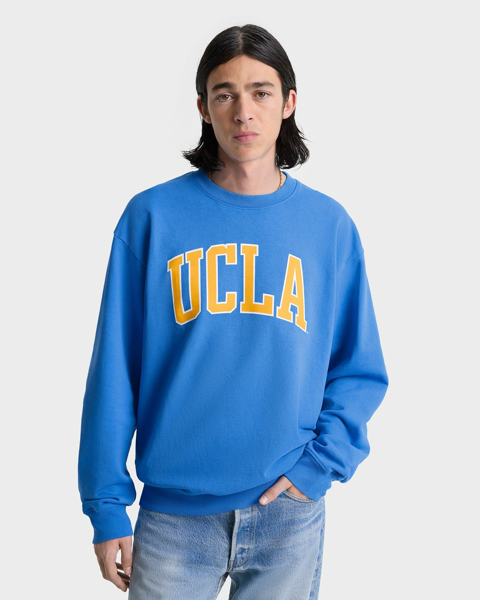 UCLA Ivy Crewneck - Blue/Gold Sporty & Rich Sale