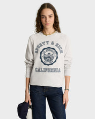 California Emblem Soft Crewneck - Heather Gray/Navy Sporty & Rich Online