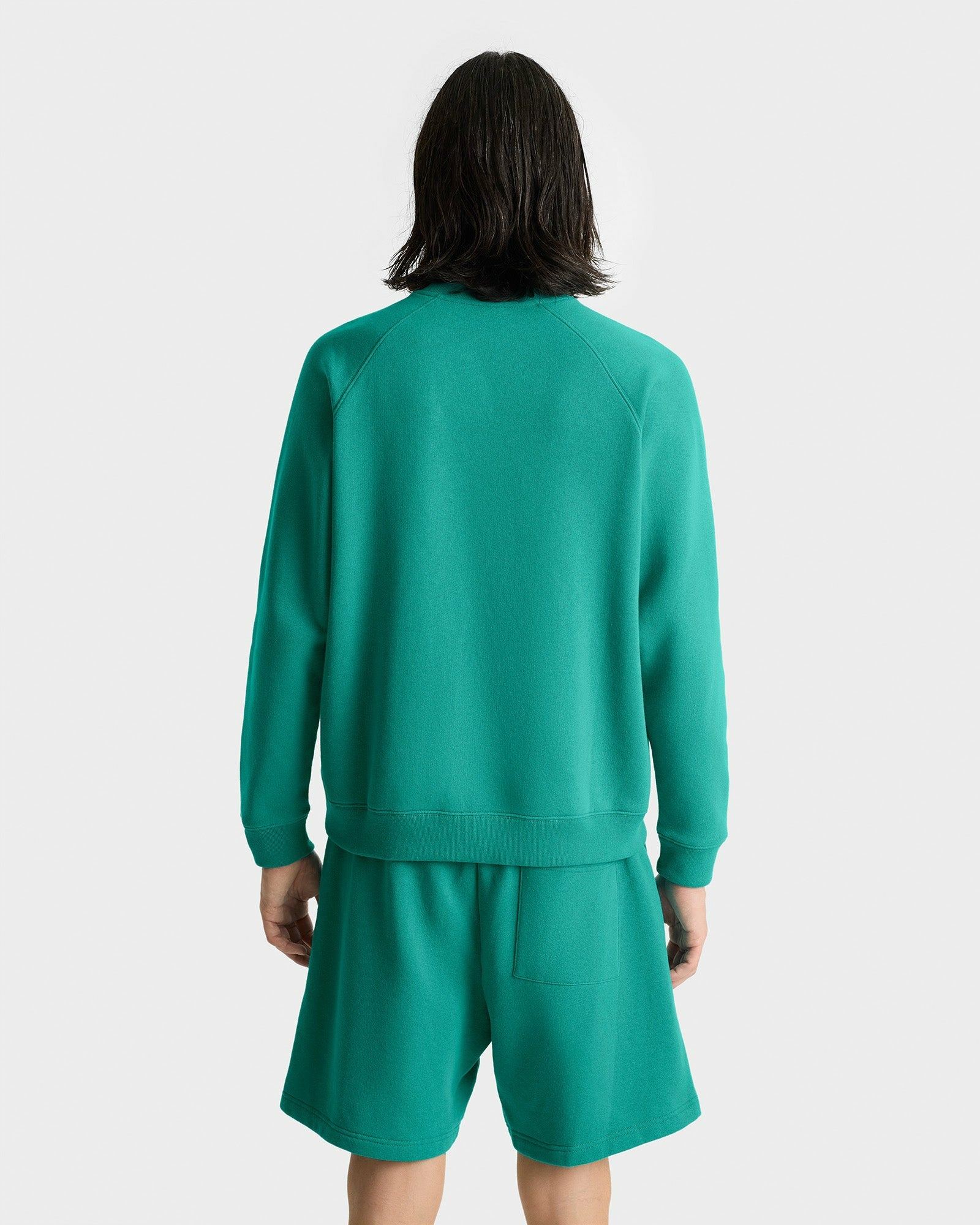 Varsity Crest Soft Crewneck - Spring Green/White Sporty & Rich Discount