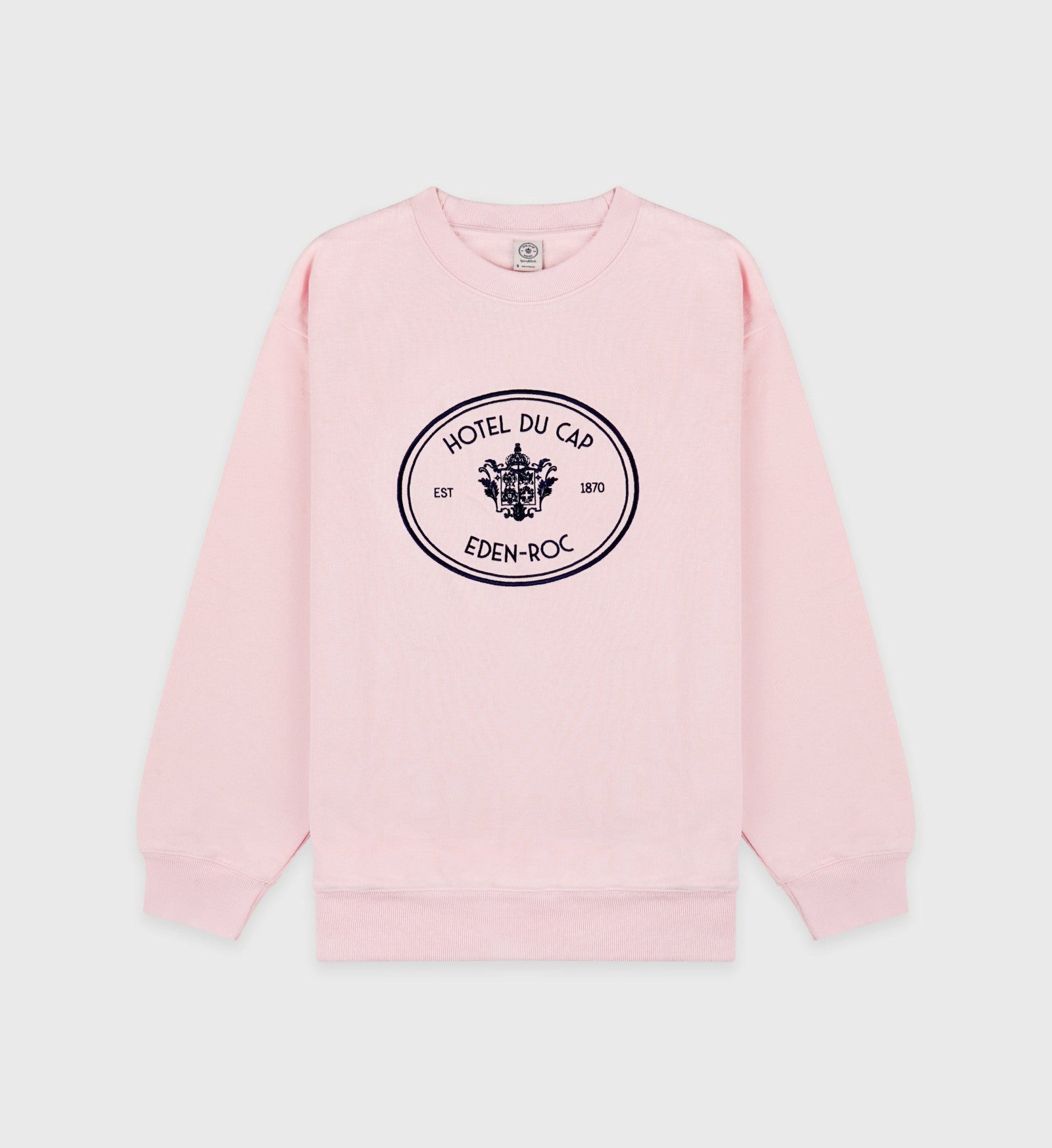Eden Crest Crewneck - Pink Dolphin/Navy Sporty & Rich Outlet