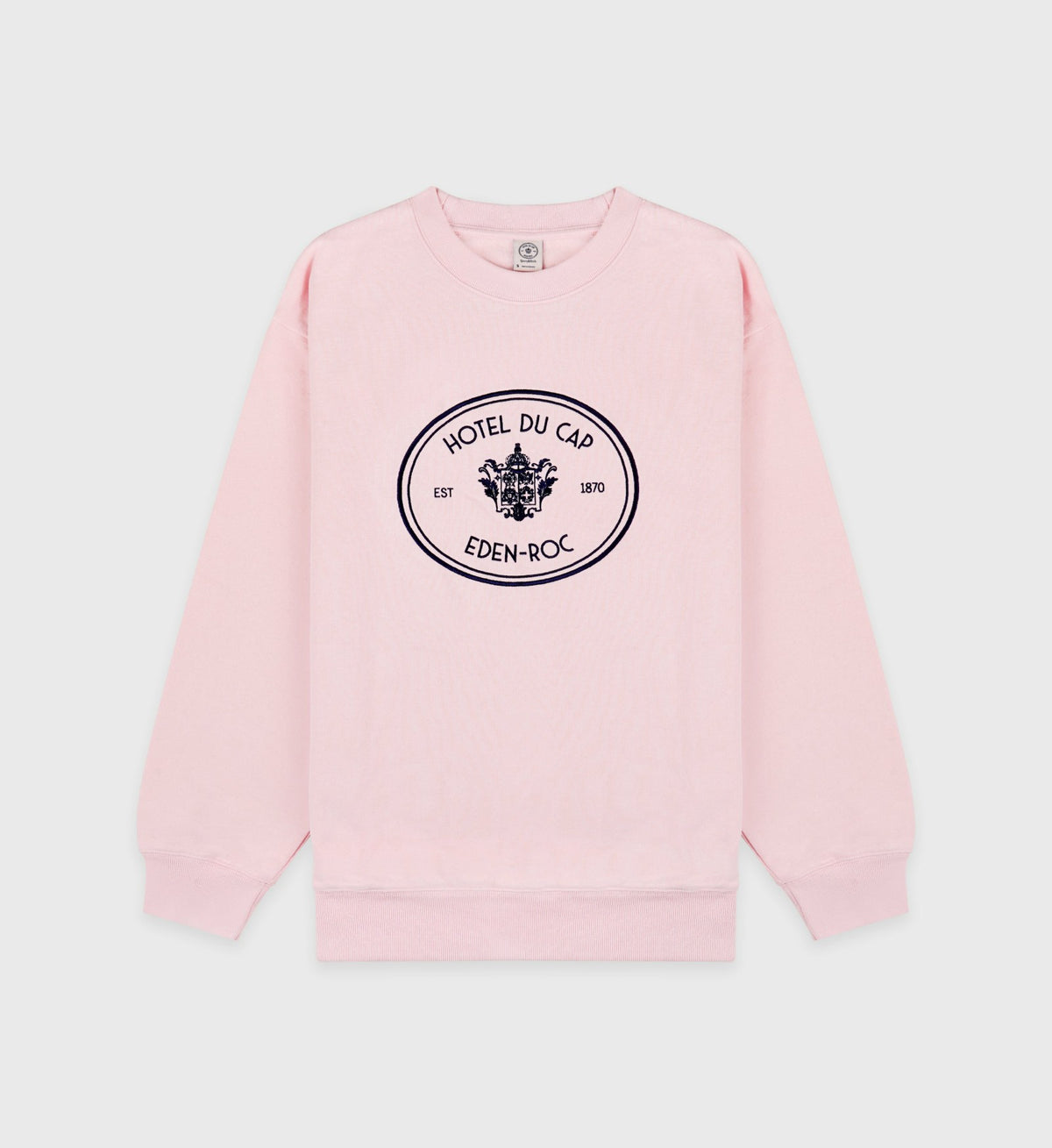 Eden Crest Crewneck - Pink Dolphin/Navy Sporty & Rich Outlet