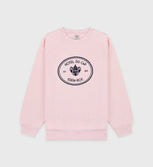Eden Crest Crewneck - Pink Dolphin/Navy Sporty & Rich Outlet