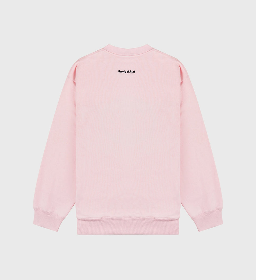 Eden Crest Crewneck - Pink Dolphin/Navy Sporty & Rich Outlet