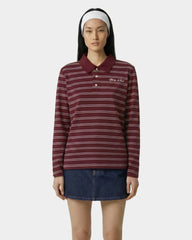 Signature Logo Easy Polo - Bordeaux/White Sporty & Rich Discount