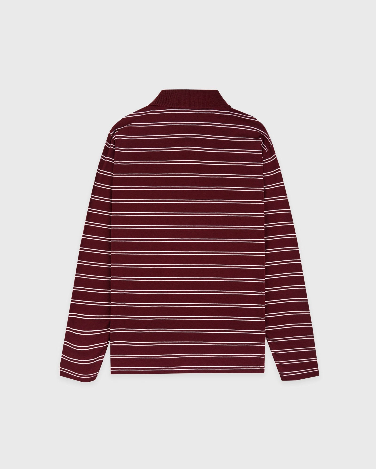 Signature Logo Easy Polo - Bordeaux/White Sporty & Rich Discount