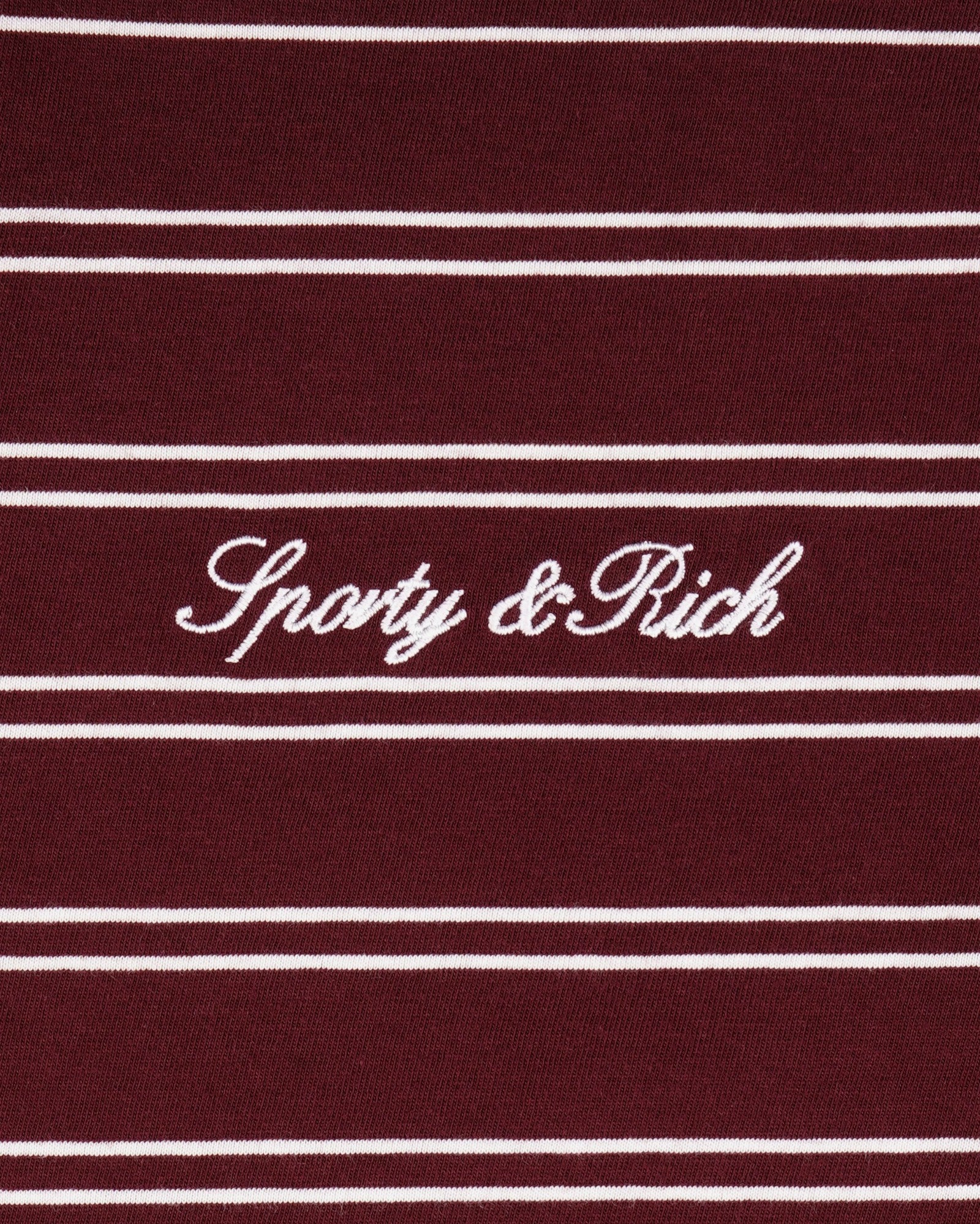 Signature Logo Easy Polo - Bordeaux/White Sporty & Rich Discount