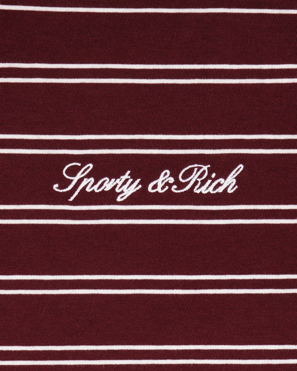 Signature Logo Easy Polo - Bordeaux/White Sporty & Rich Discount
