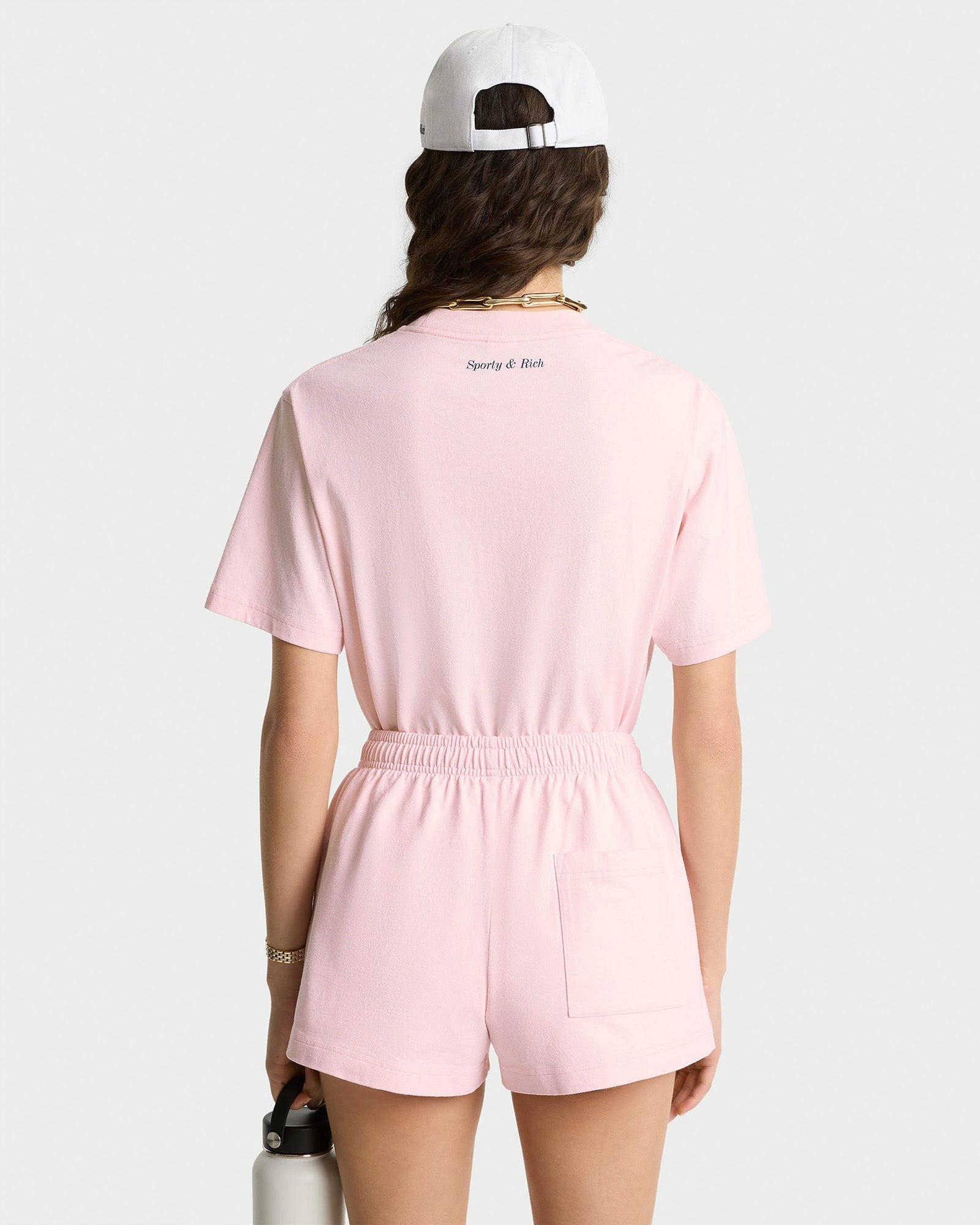 Eden Crest T-Shirt - Pink Dolphin/Navy Sporty & Rich Outlet