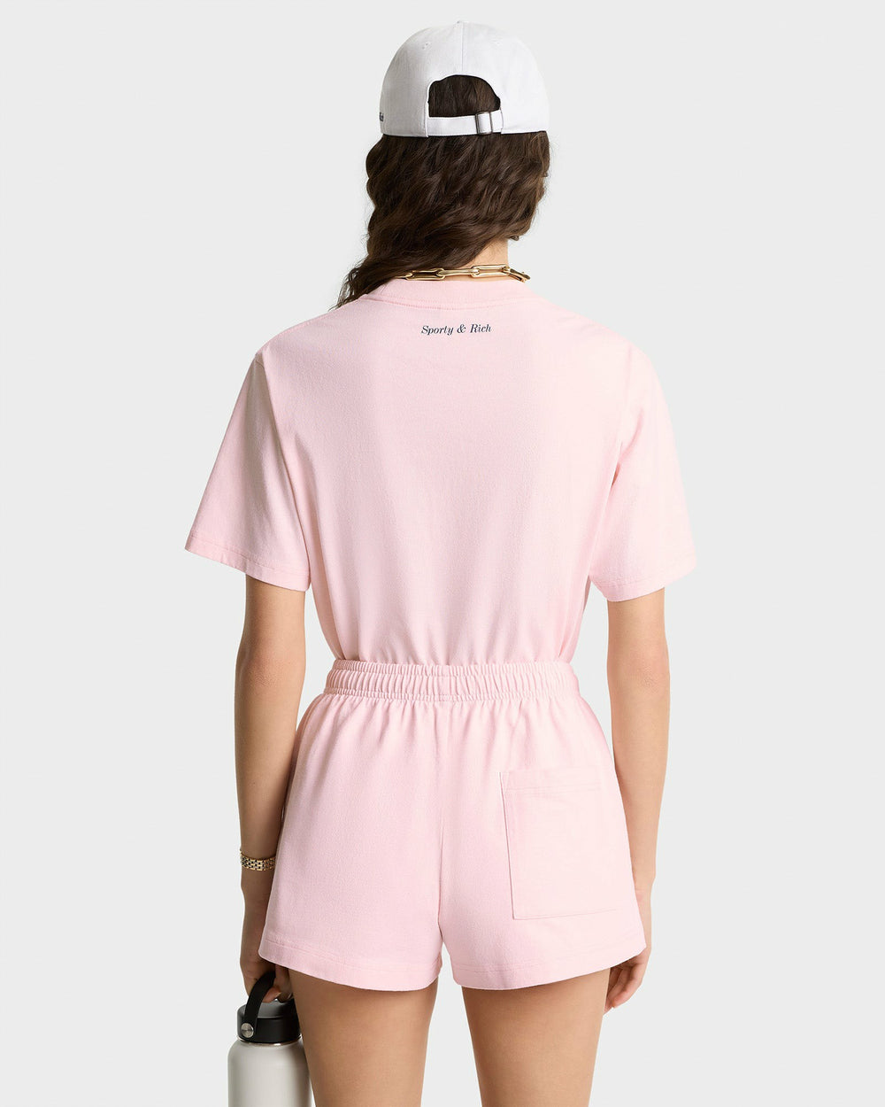 Eden Crest T-Shirt - Pink Dolphin/Navy Sporty & Rich Outlet