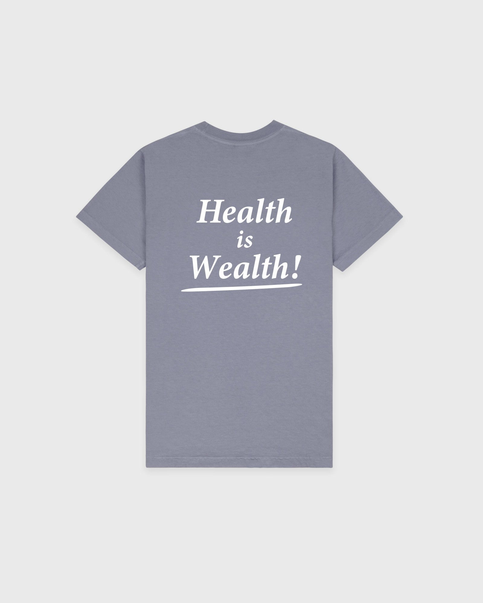 Health Is Wealth T-Shirt - Faded Indigo/White Sporty & Rich Discount