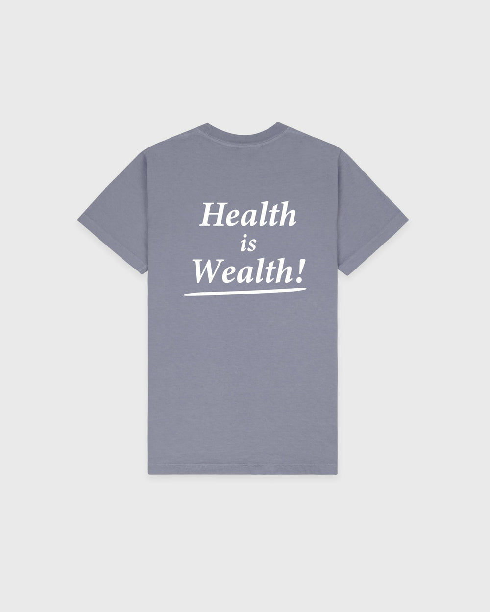 Health Is Wealth T-Shirt - Faded Indigo/White Sporty & Rich Discount