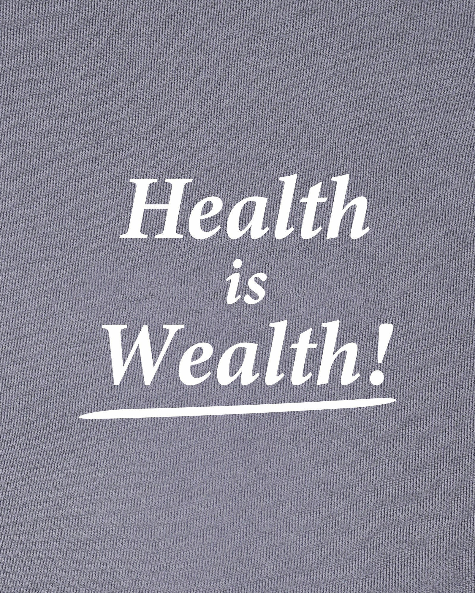 Health Is Wealth T-Shirt - Faded Indigo/White Sporty & Rich Discount