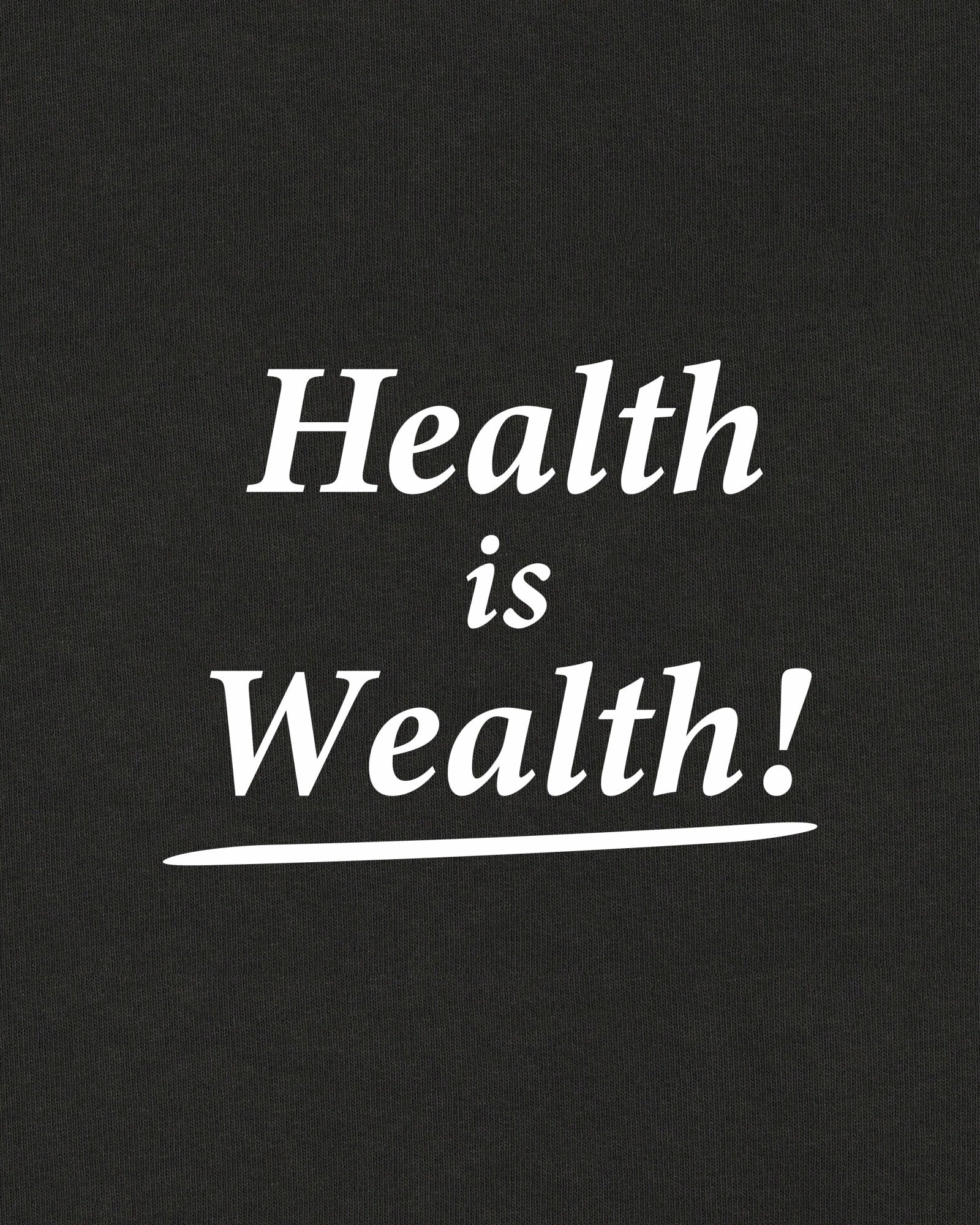 Health Is Wealth T-Shirt - Faded Black/White Sporty & Rich For Sale