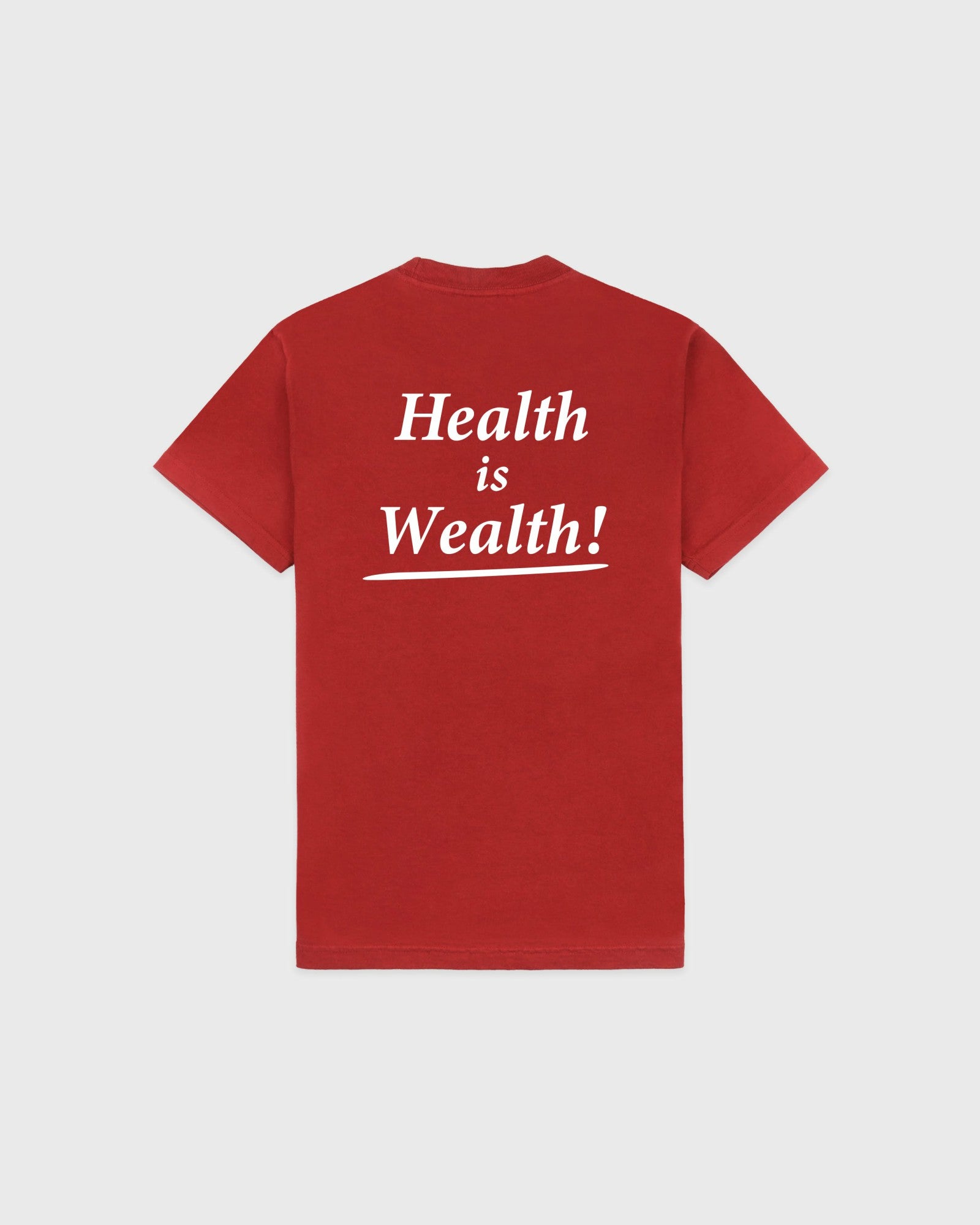 Health Is Wealth Tshirt - Faded Merlot/White Sporty & Rich Outlet
