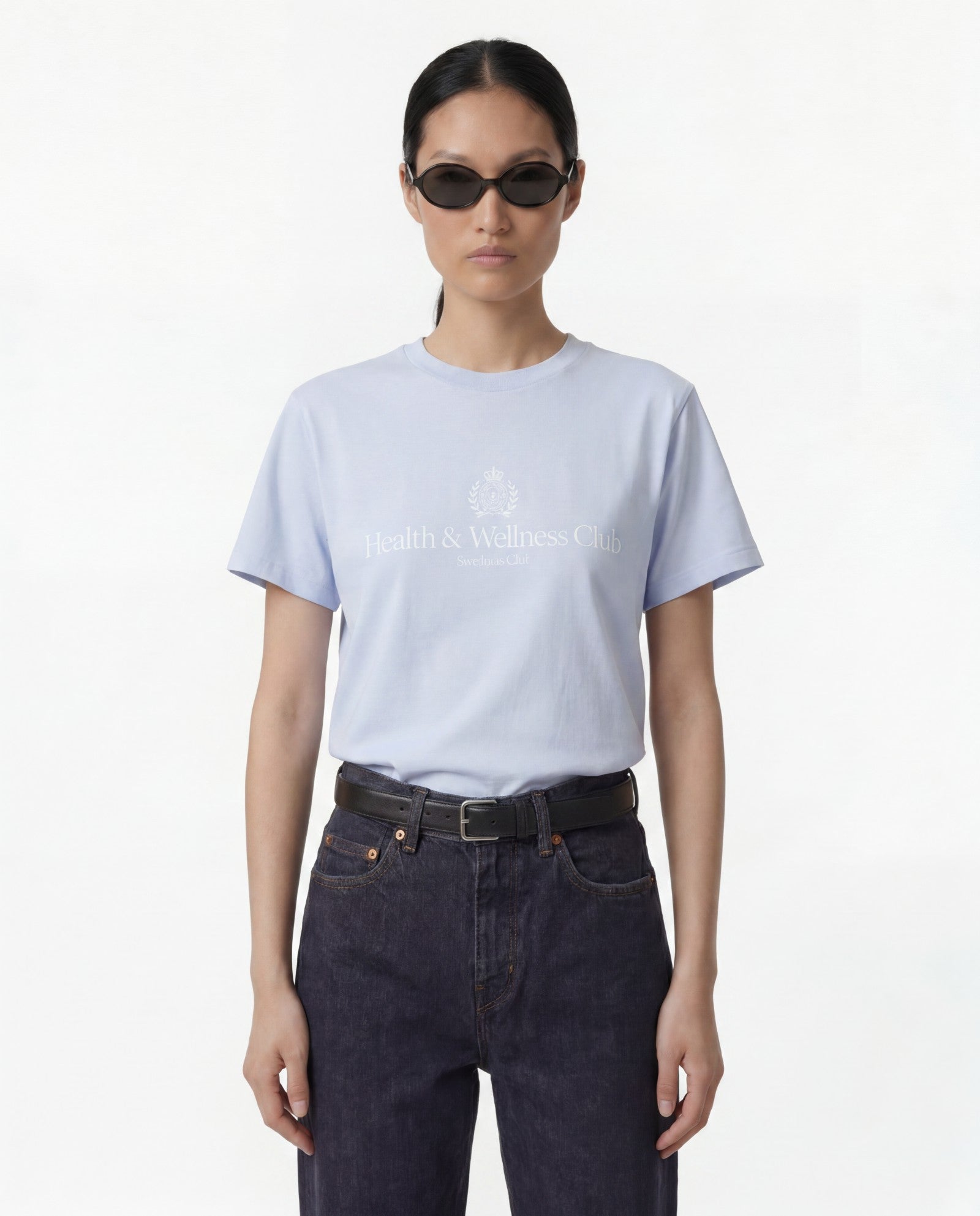 H&W Crest T-Shirt - Ciel Sporty & Rich Sale
