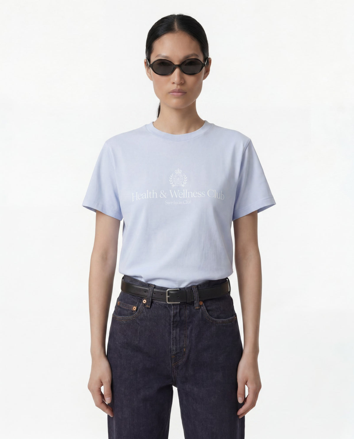 H&W Crest T-Shirt - Ciel Sporty & Rich Sale