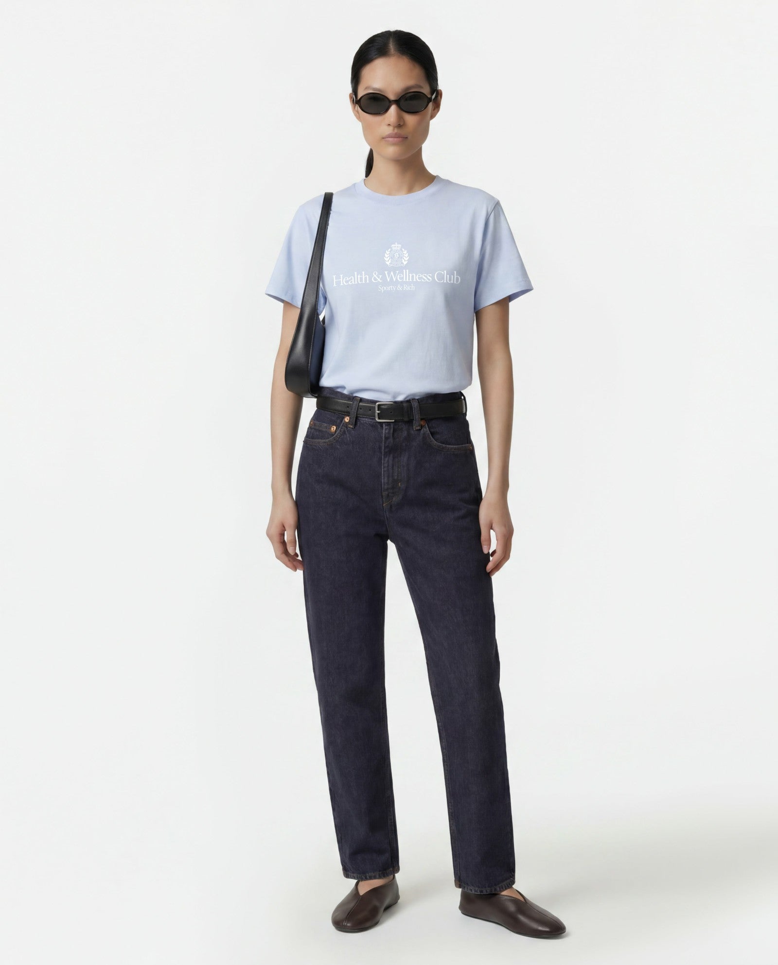 H&W Crest T-Shirt - Ciel Sporty & Rich Sale