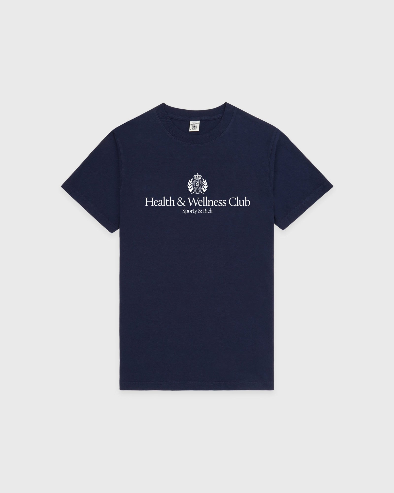H&W Crest T-Shirt - Dark Navy Sporty & Rich Discount