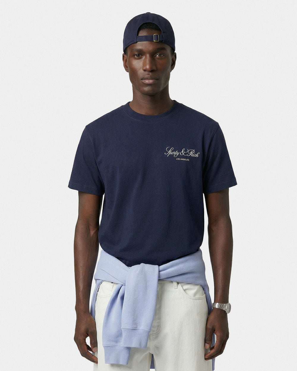 Vendome LA T-Shirt - Navy/White Sporty & Rich US