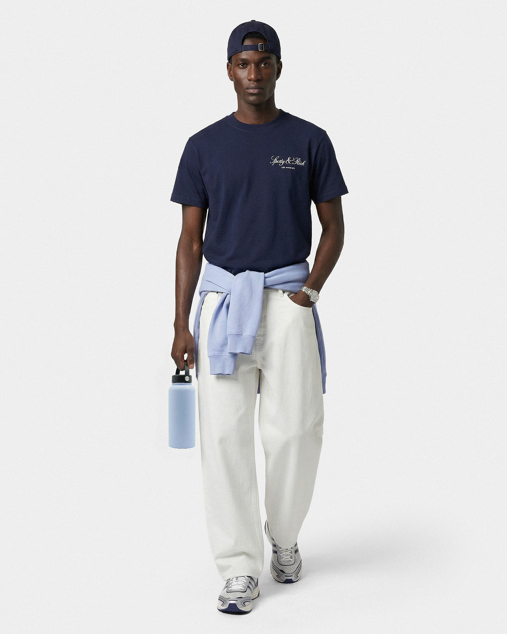 Vendome LA T-Shirt - Navy/White Sporty & Rich US