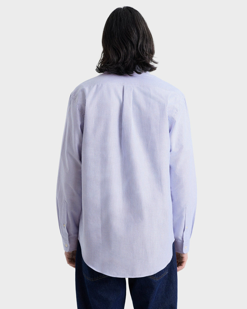 SRC Oversized Oxford Shirt Men - Navy Stripe Sporty & Rich Online