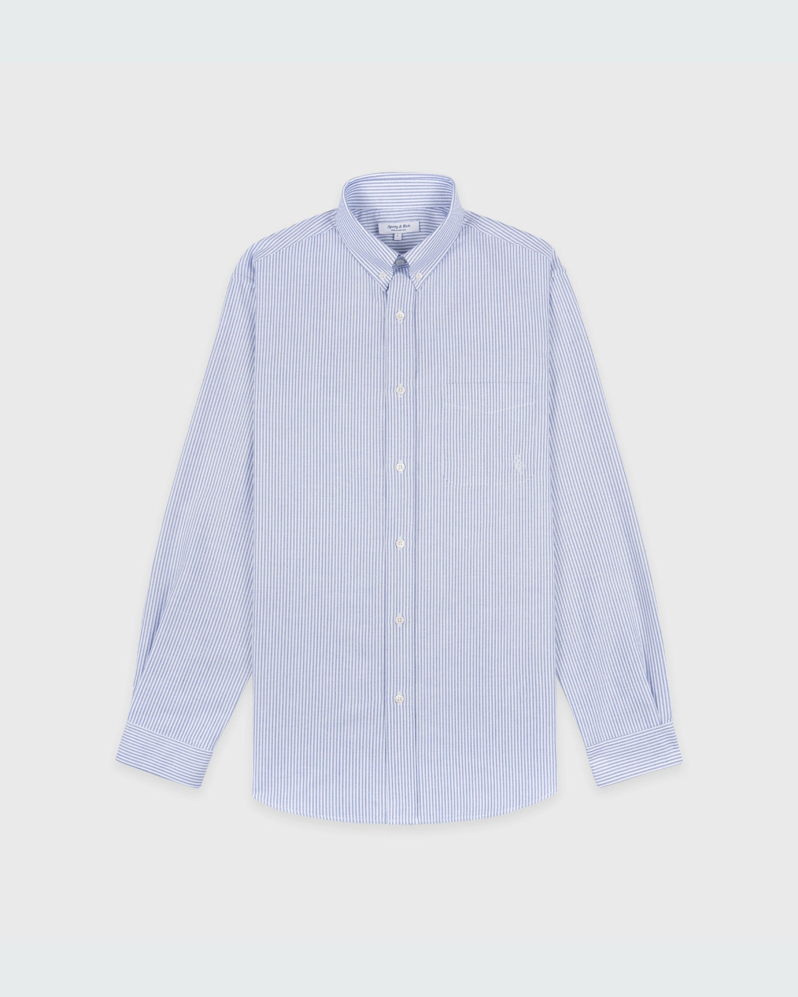 SRC Oversized Oxford Shirt Men - Navy Stripe Sporty & Rich Online