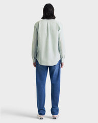 SRC Oversized Oxford Shirt Men - Forest striped Sporty & Rich Discount