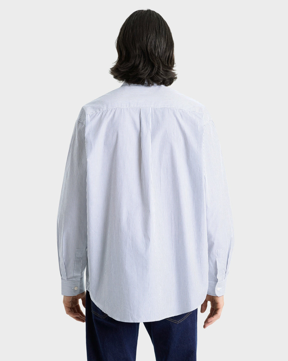 Yankees Serif Oversized Shirt - Navy Striped Sporty & Rich For Sale
