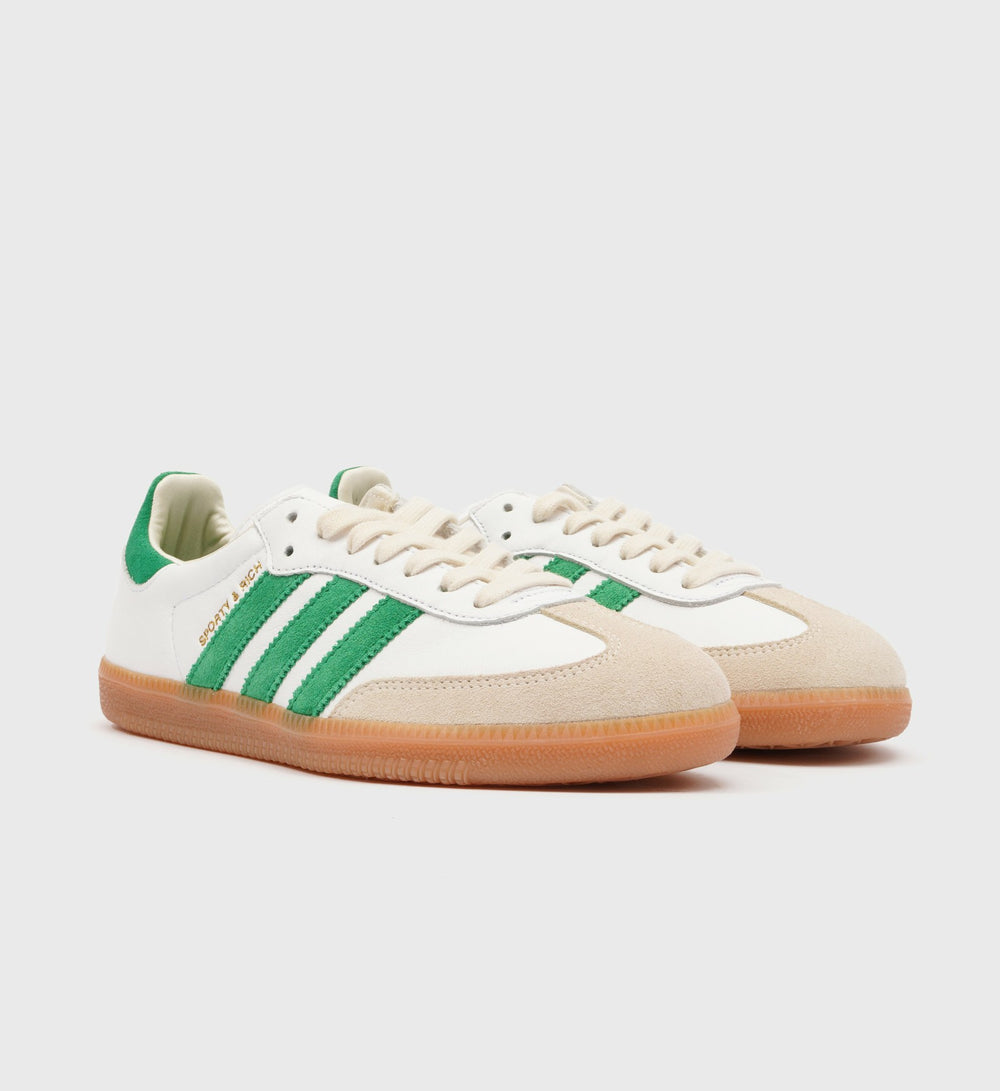 Samba - White/Jolly Green Sporty & Rich US