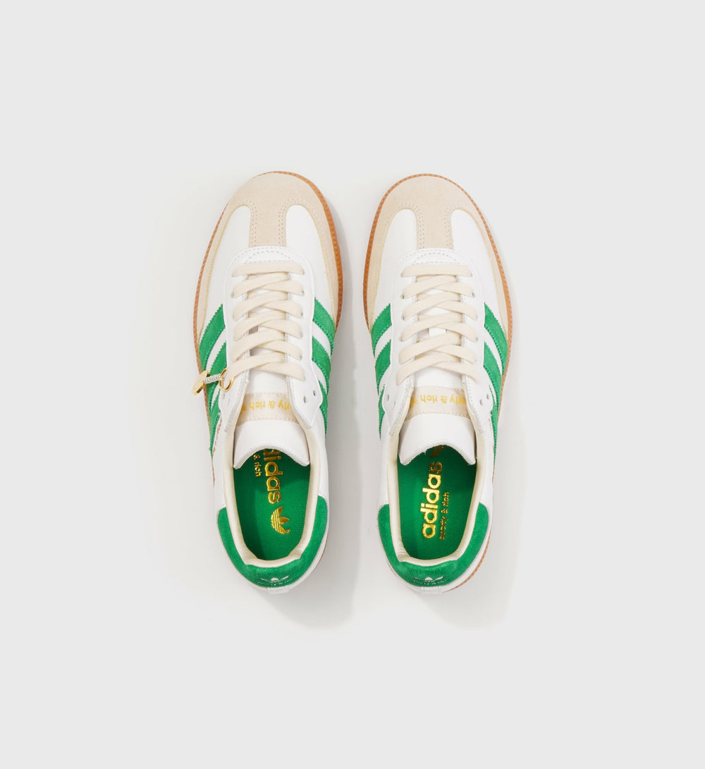 Samba - White/Jolly Green Sporty & Rich US