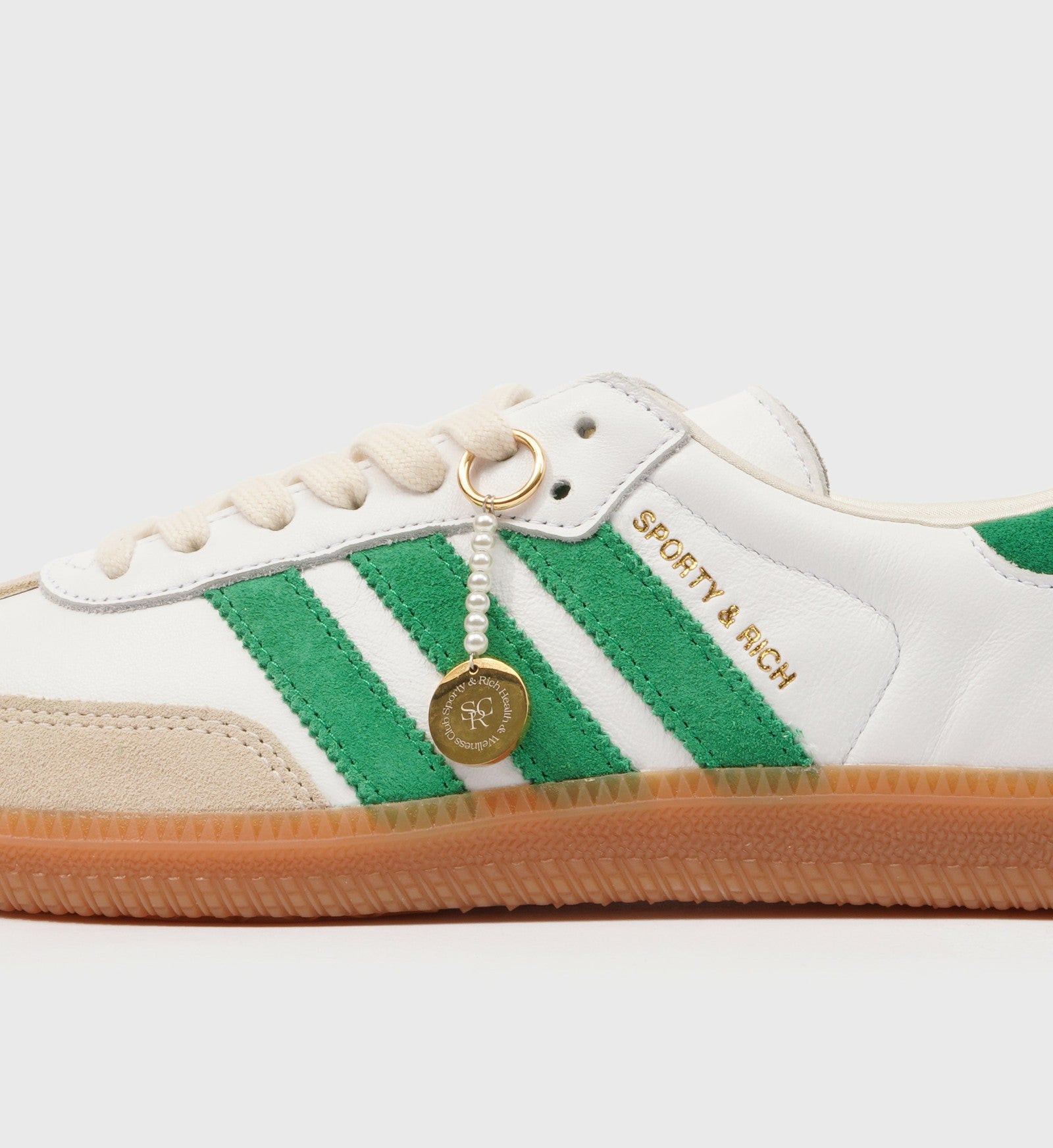 Samba - White/Jolly Green Sporty & Rich US