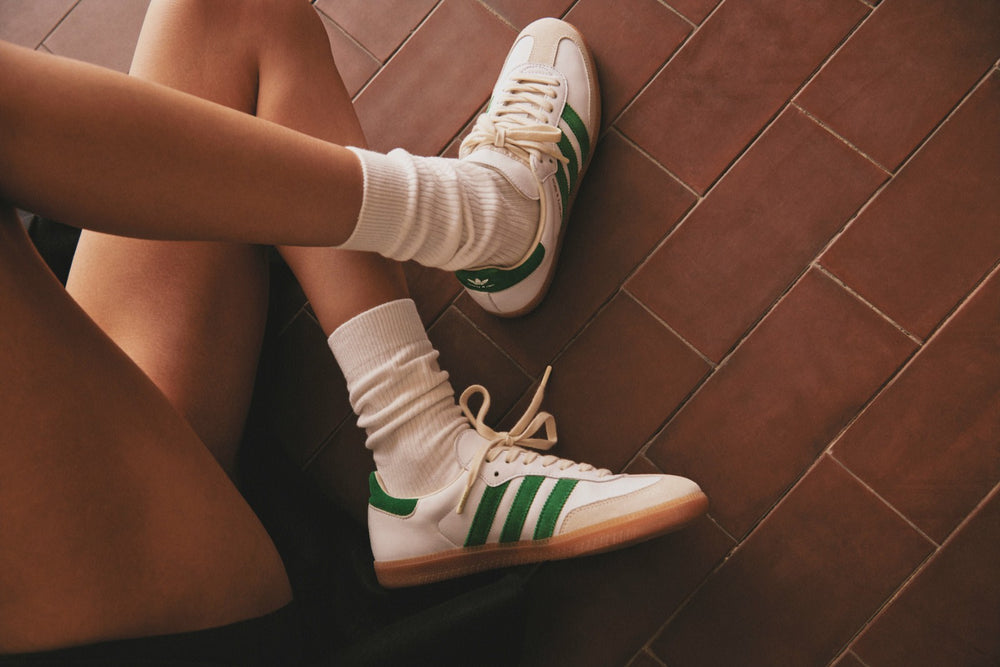 Samba - White/Jolly Green Sporty & Rich US