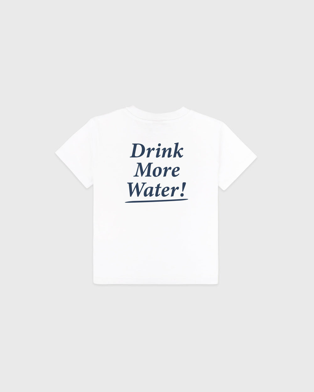 Drink More Water Kids T-Shirt - White/Light Navy Sporty & Rich Online