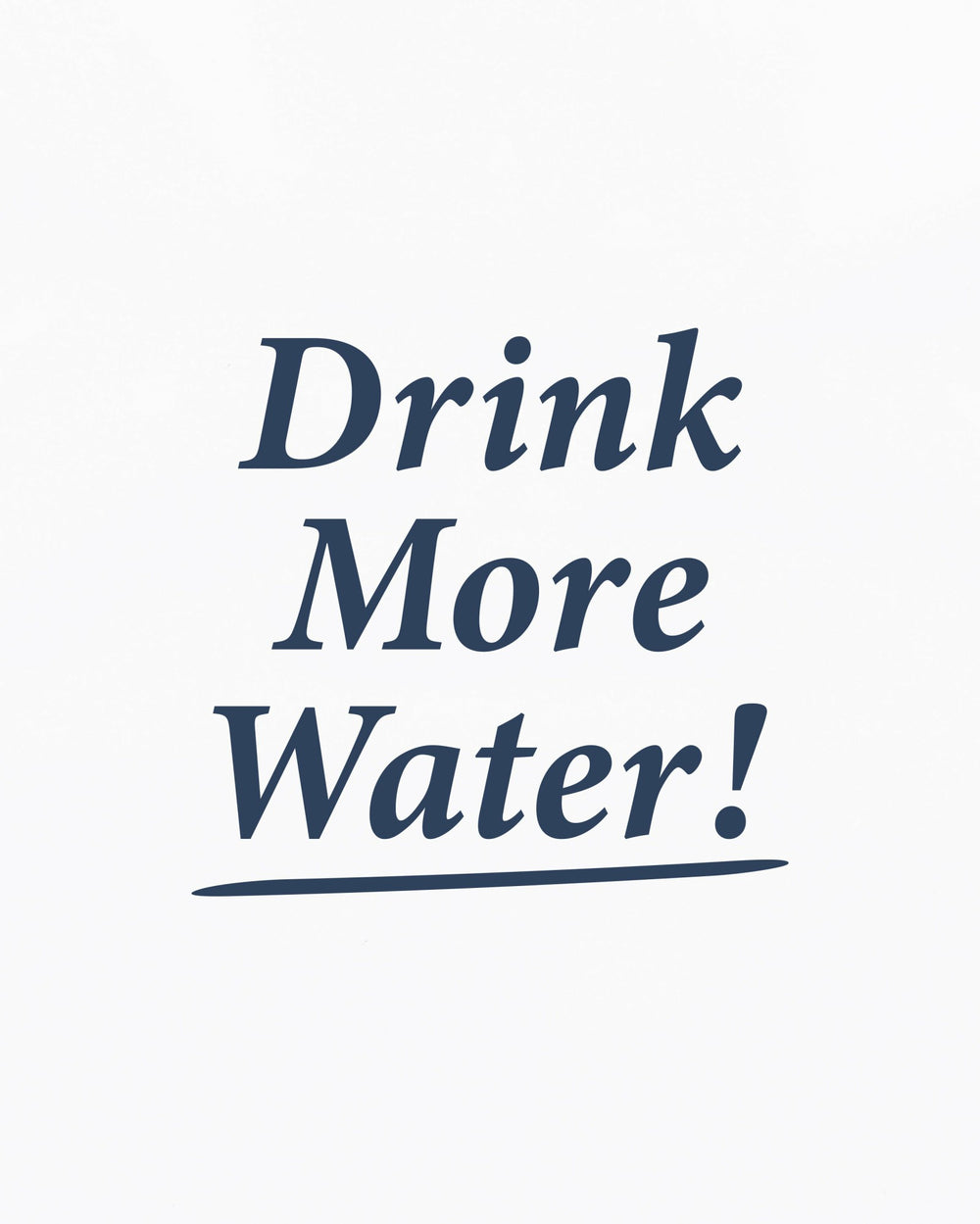 Drink More Water Kids T-Shirt - White/Light Navy Sporty & Rich Online