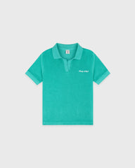 Signature Logo Kids Terry Polo - Amalfi Green/White Sporty & Rich Discount