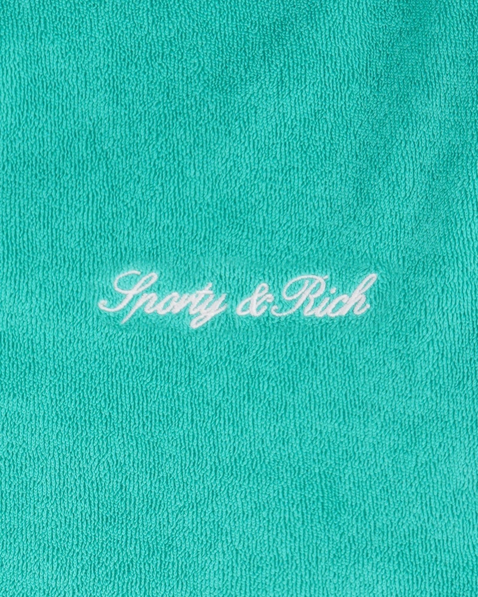 Signature Logo Kids Terry Polo - Amalfi Green/White Sporty & Rich Discount