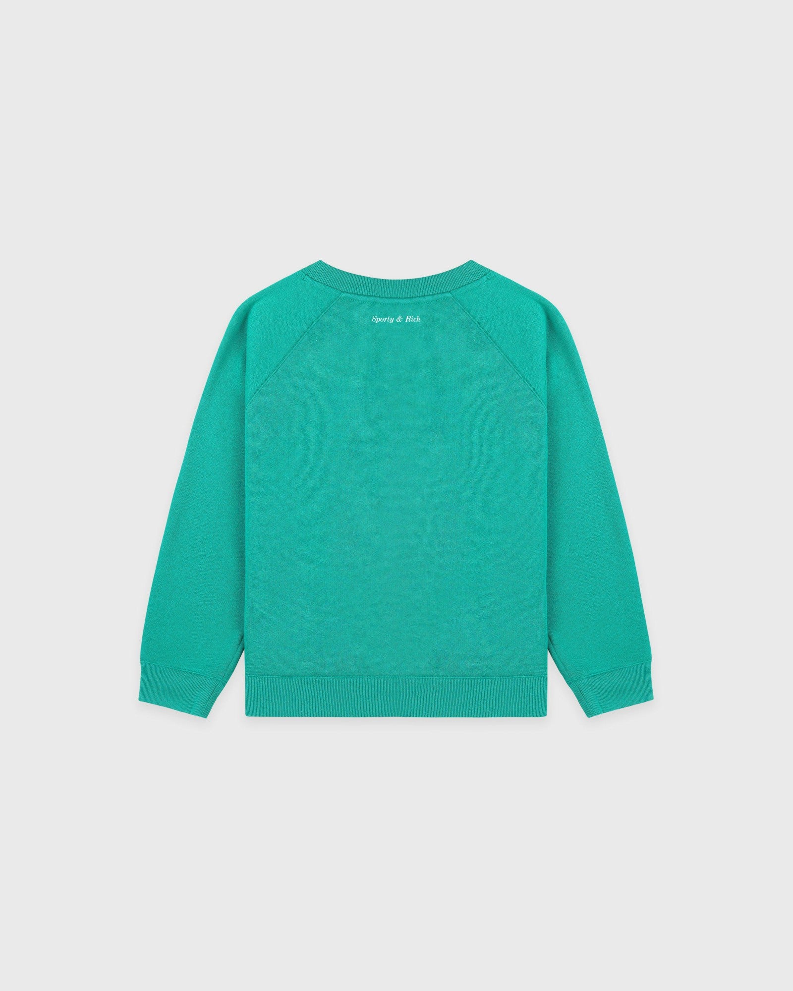 Be Nice Kids Crewneck - Amalfi Green/White Sporty & Rich Outlet