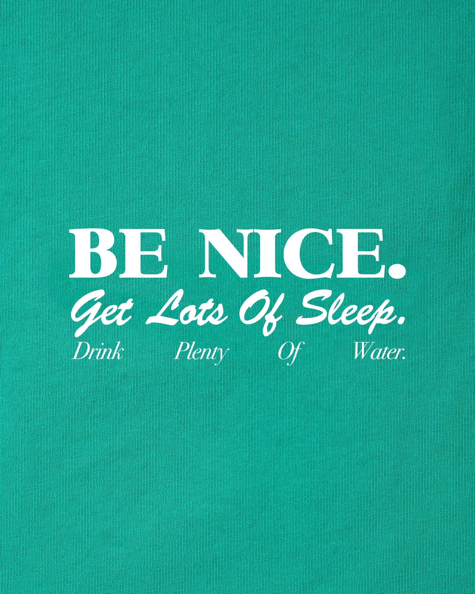 Be Nice Kids T-Shirt - Amalfi Green/White Sporty & Rich US